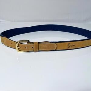 Field & Stream antelope embroidered Men's size 36 belt with canvas and leather